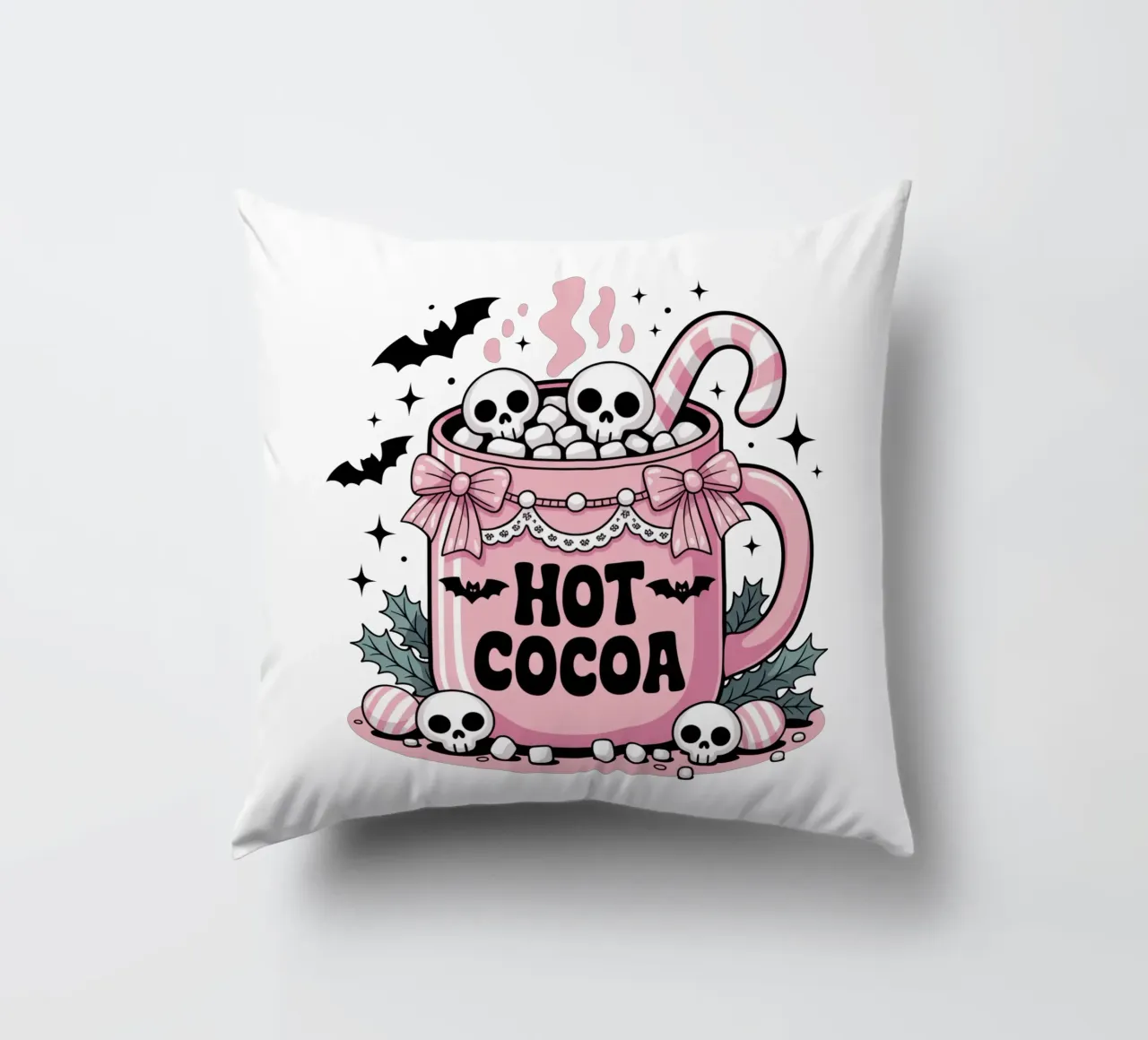 Pastel Goth Cocoa cuscino da Sasyall Graphics