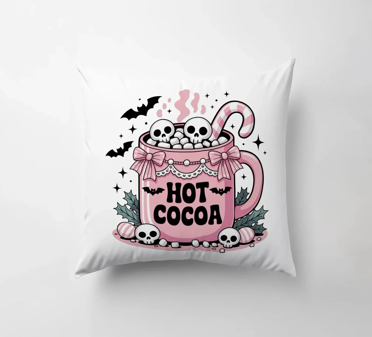 Pastel Goth Cocoa cuscino da Sasyall Graphics