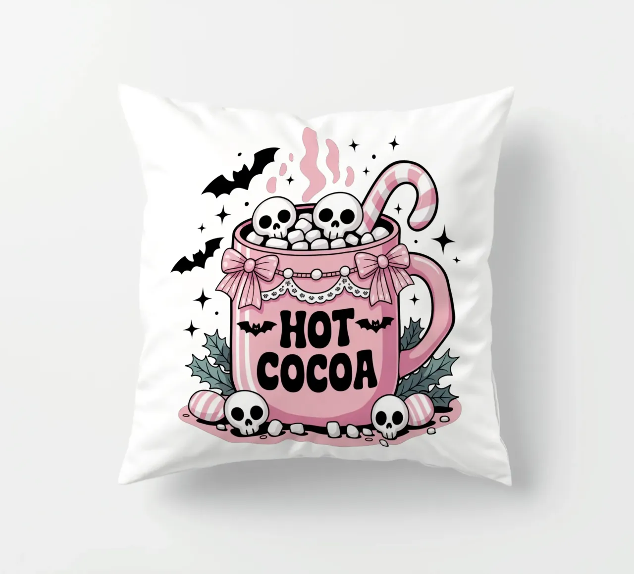 Pastel Goth Cocoa cuscino da Sasyall Graphics