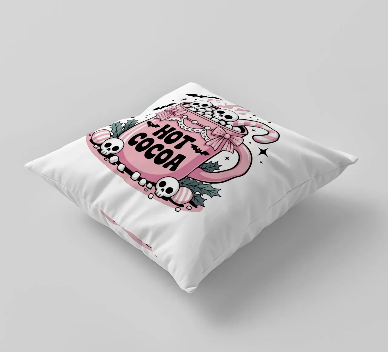 Pastel Goth Cocoa cuscino da Sasyall Graphics
