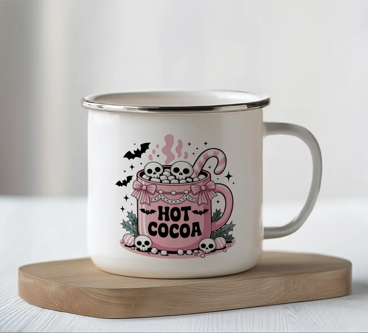 Pastel Goth Cocoa tazza in smalto da Sasyall Graphics
