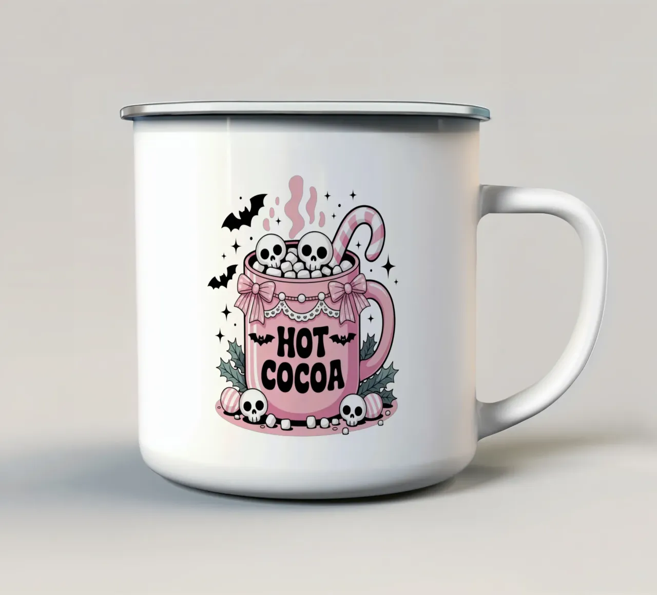 Pastel Goth Cocoa tazza in smalto da Sasyall Graphics