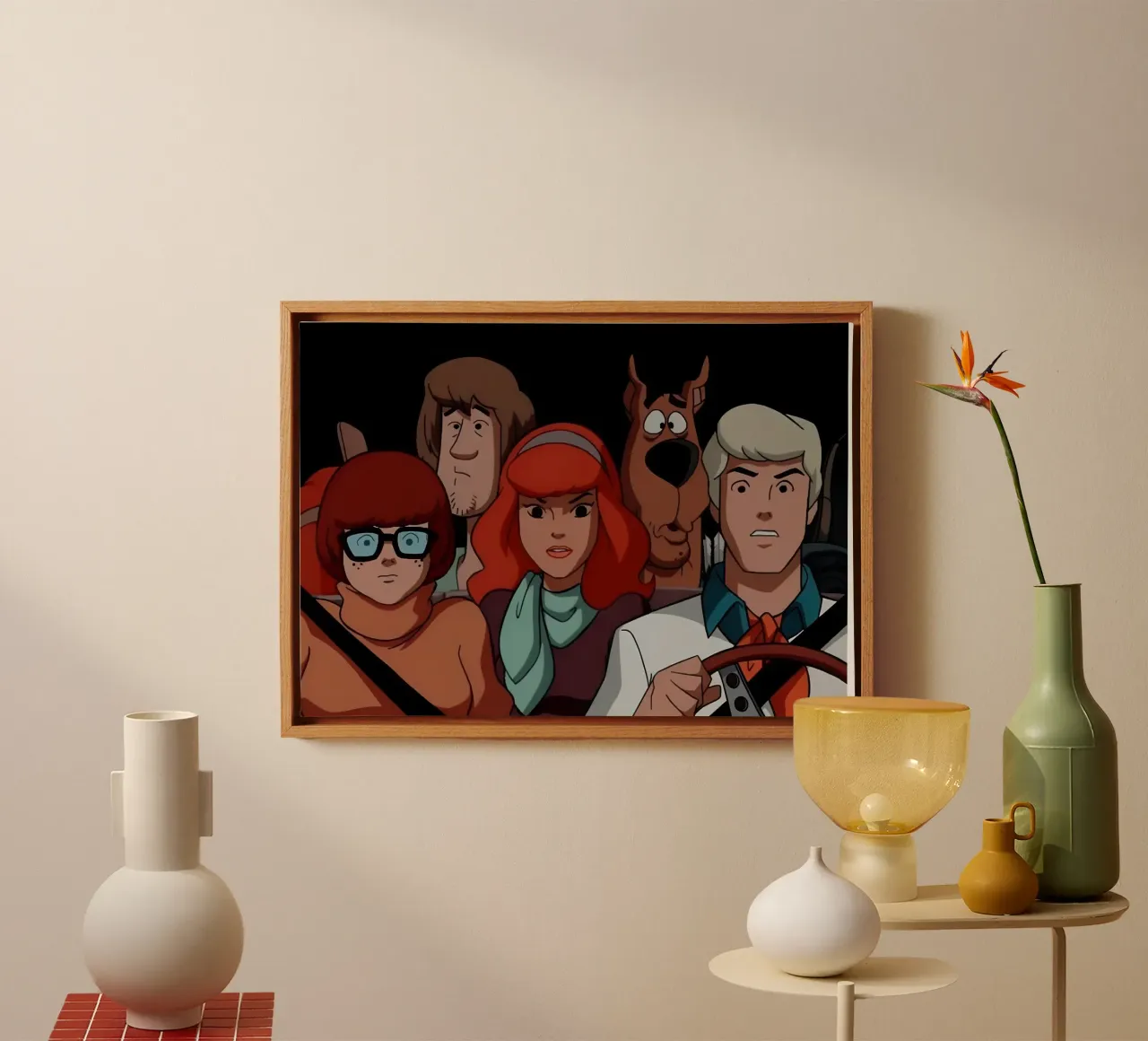 Scooby-Doo canvas with Floater frame by Low poly art