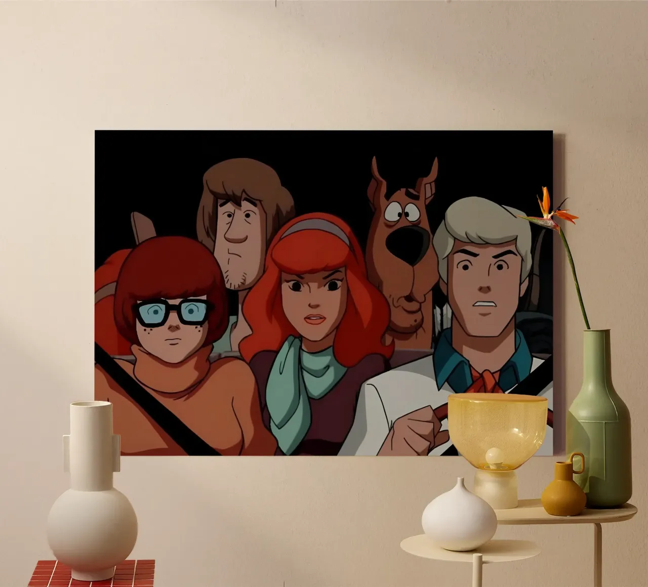 Scooby-Doo canvas with Floater frame by Low poly art