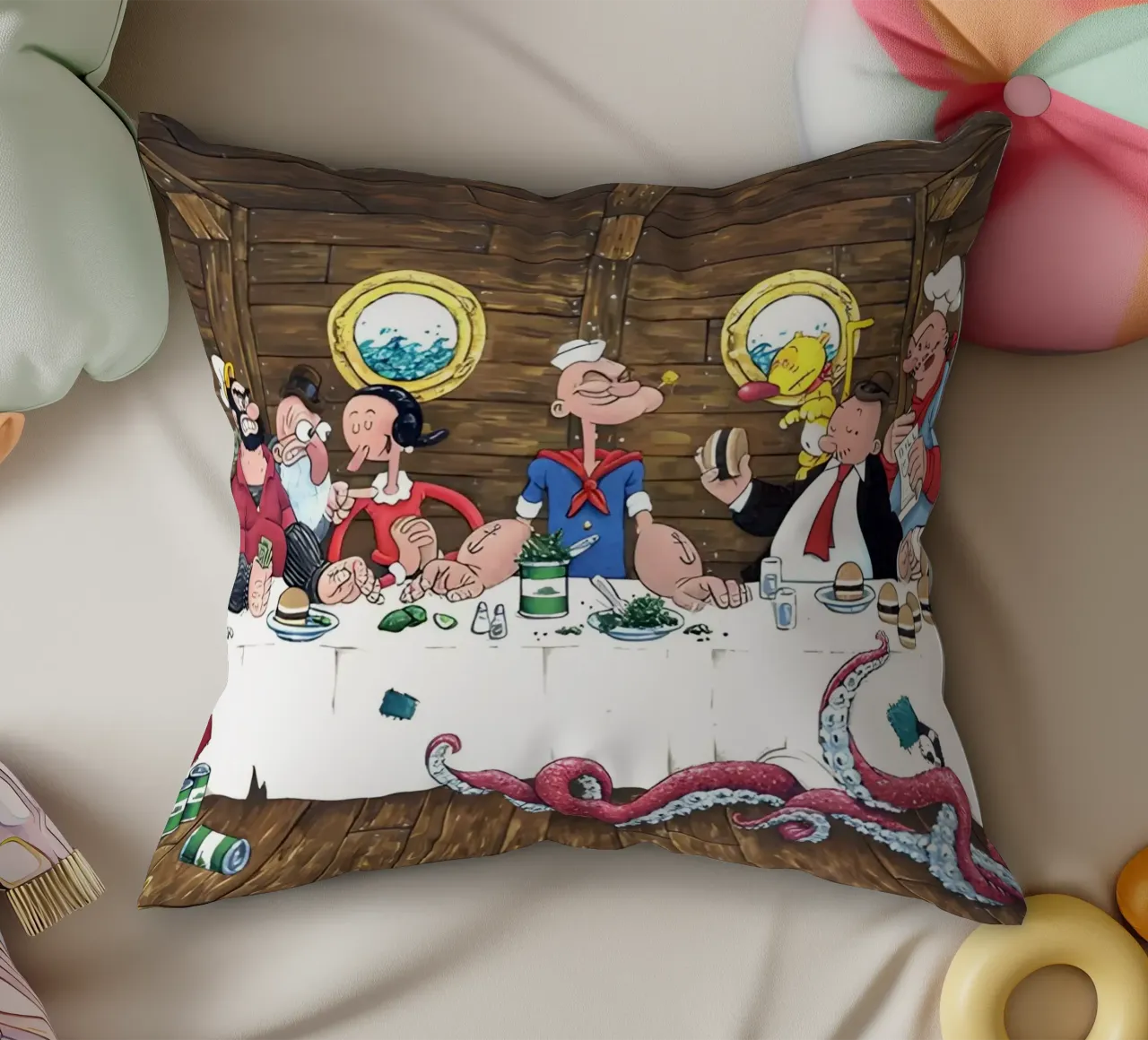 the Popeye cuscino da Low poly art