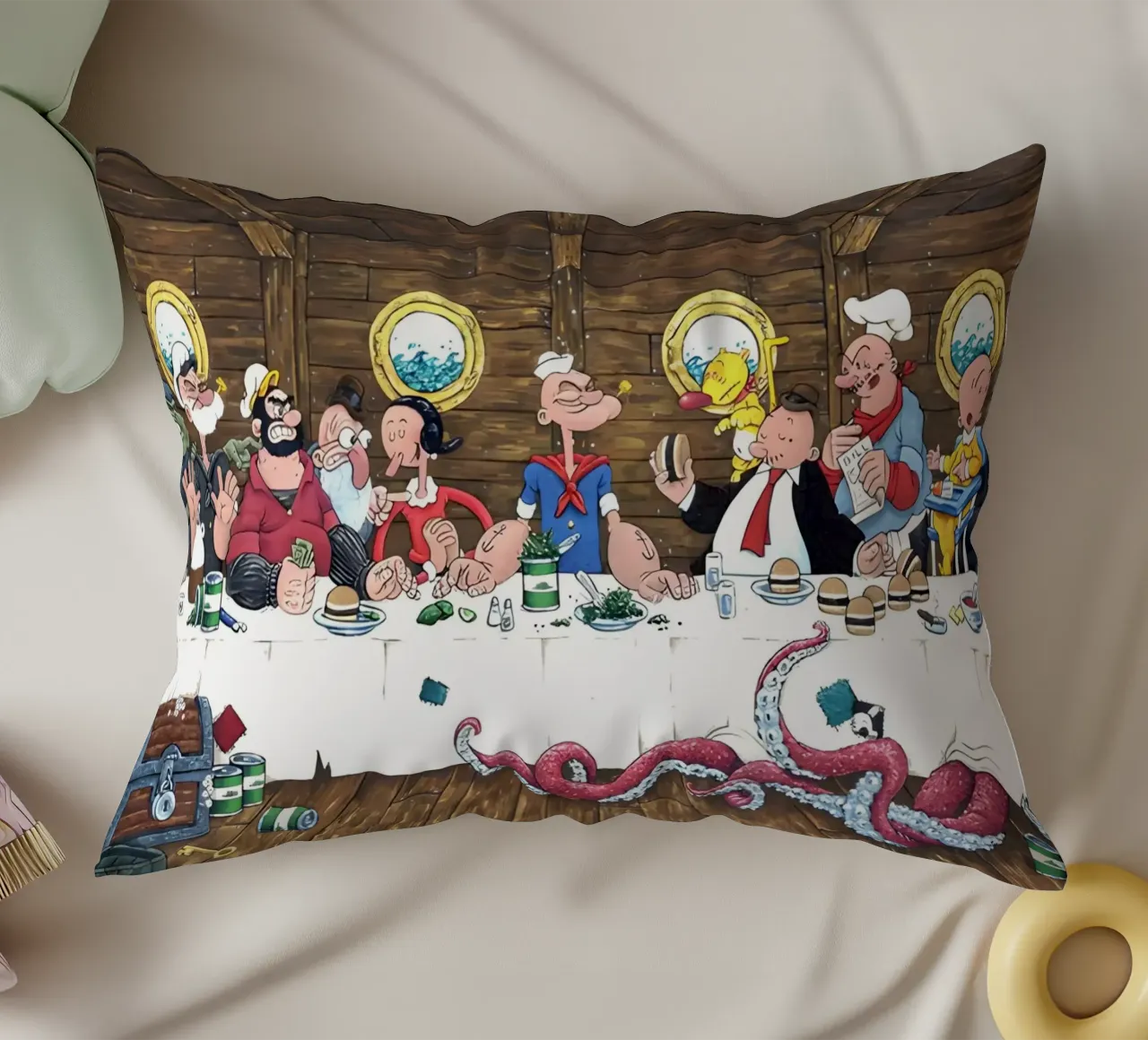 the Popeye cuscino da Low poly art