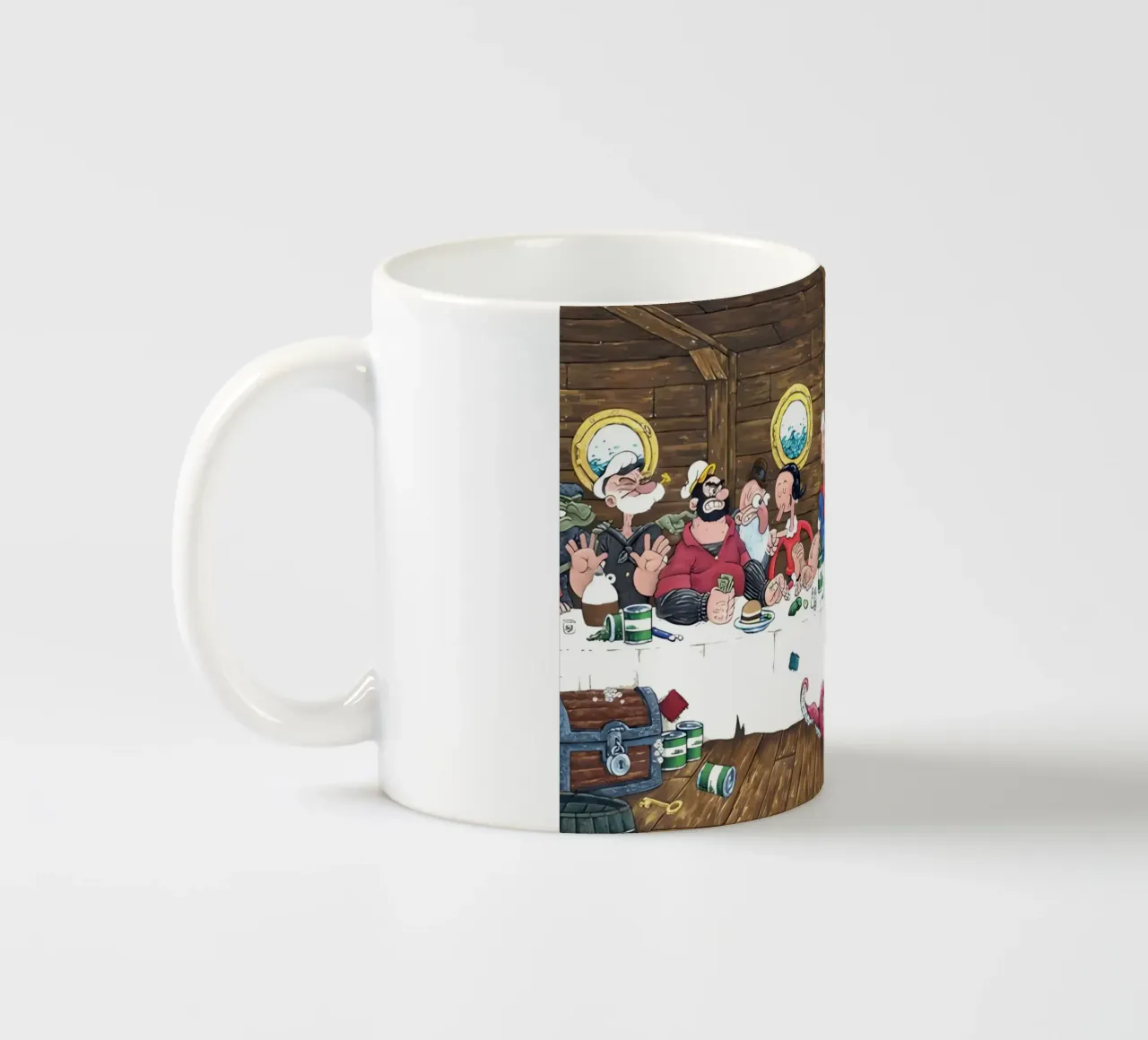 the Popeye tazza in ceramica da Low poly art