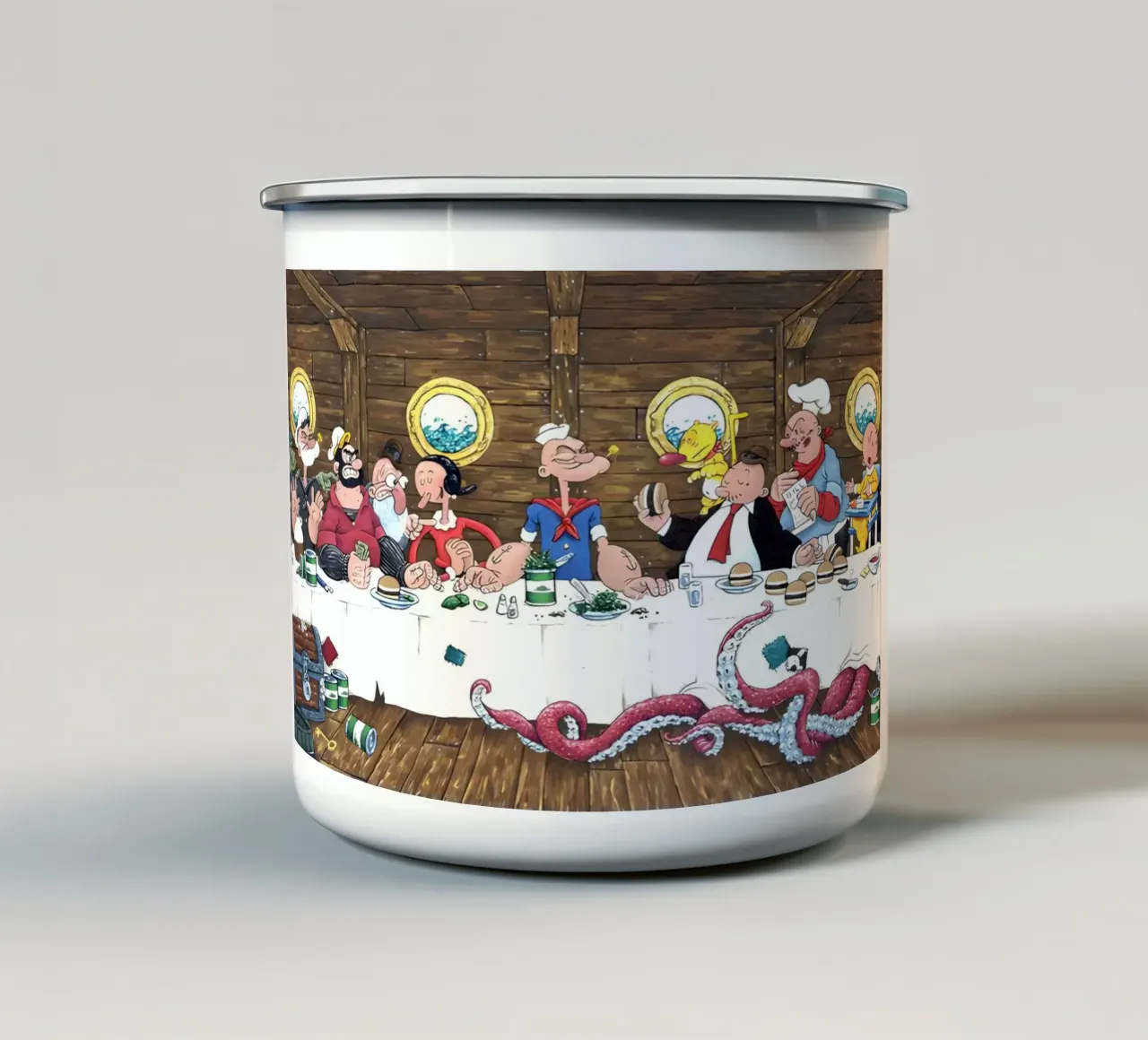 the Popeye tazza in smalto da Low poly art