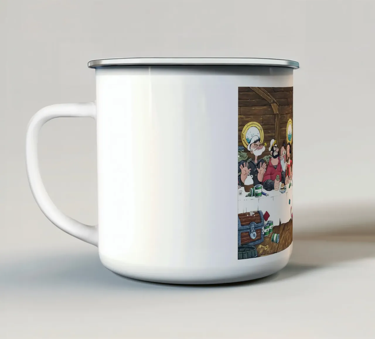 the Popeye tazza in smalto da Low poly art