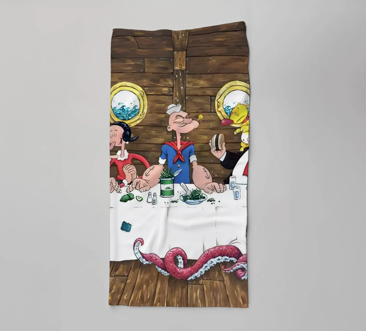 the Popeye asciugamano da bagno da Low poly art