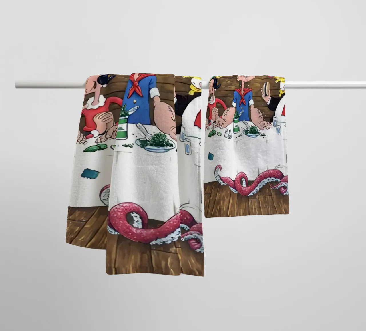 the Popeye asciugamano da bagno da Low poly art