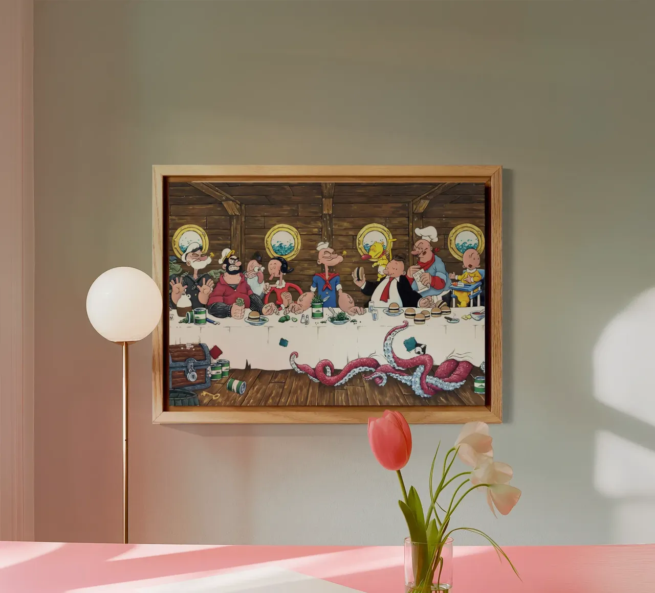 the Popeye alluminio dibond da Low poly art