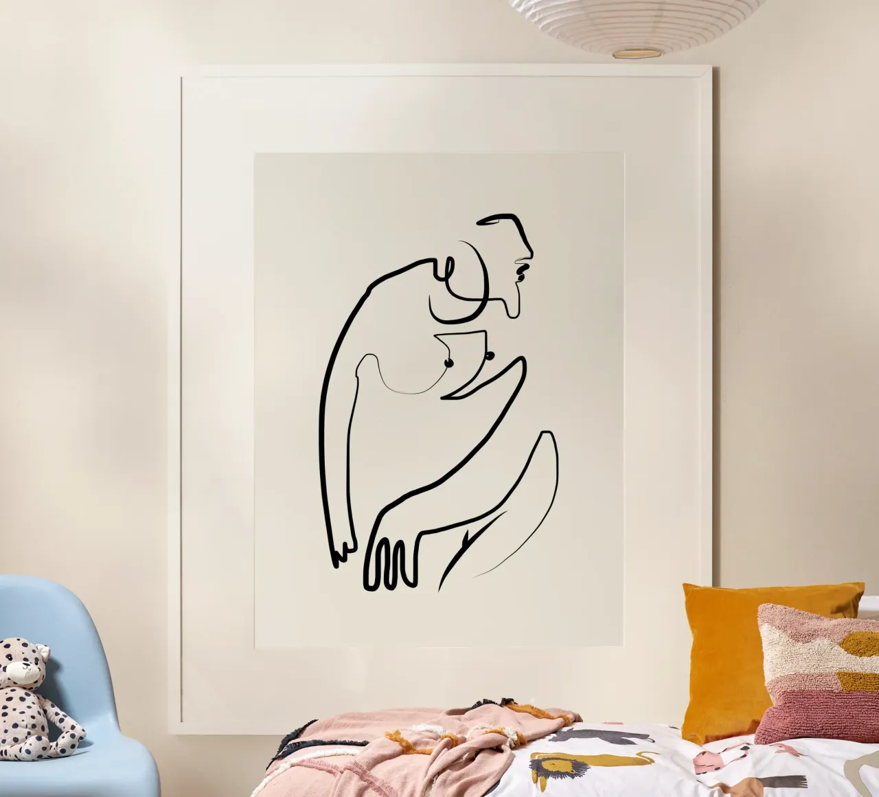 Musa africana poster con telaio in legno da Little Dean