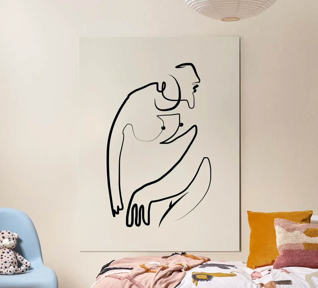 Musa africana poster con telaio in legno da Little Dean