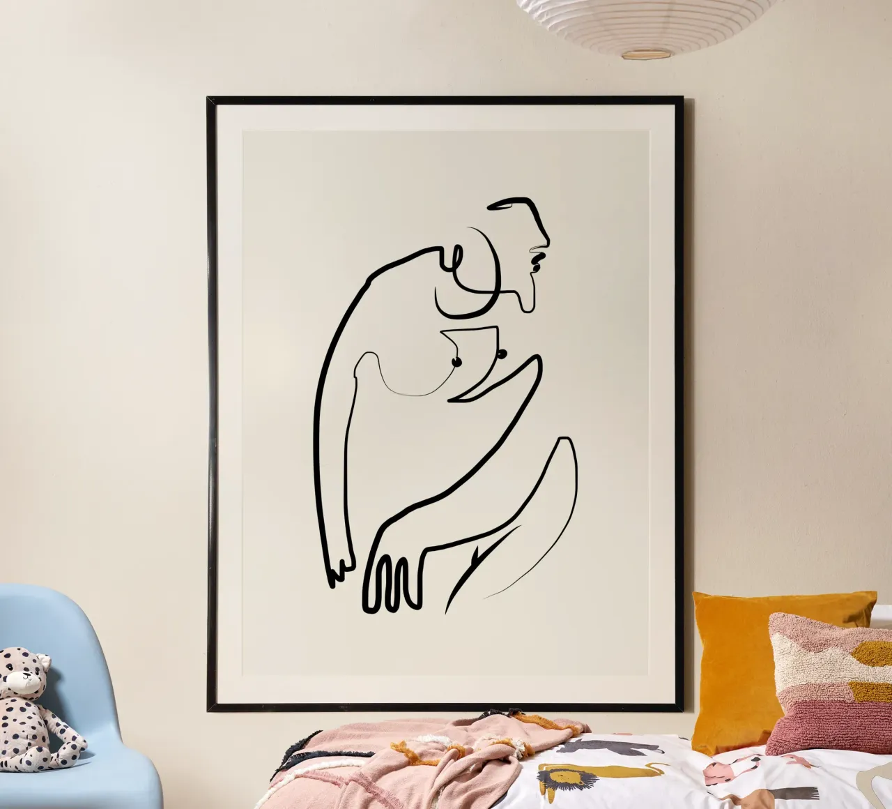 Musa africana poster con telaio in legno da Little Dean