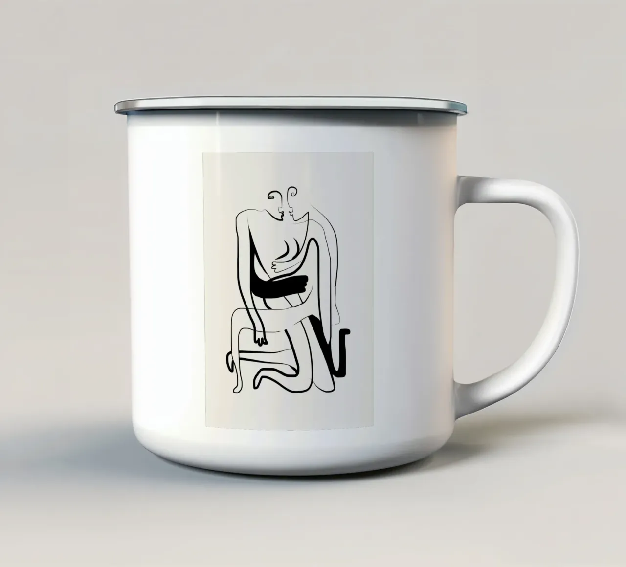 Abbraccio tazza in smalto da Little Dean