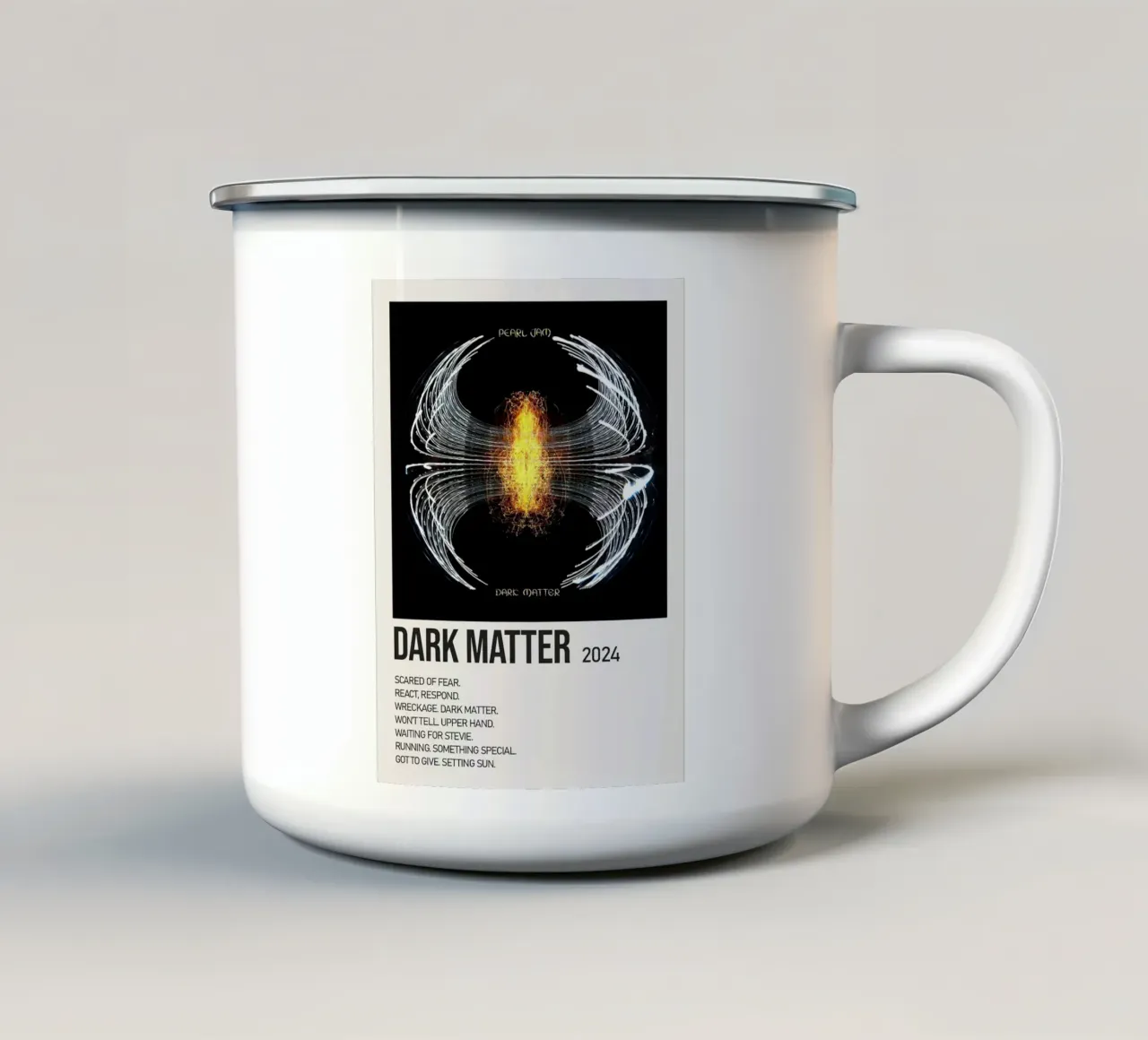 Pearl Jam Dark Matter tazza in smalto da Roronoa7