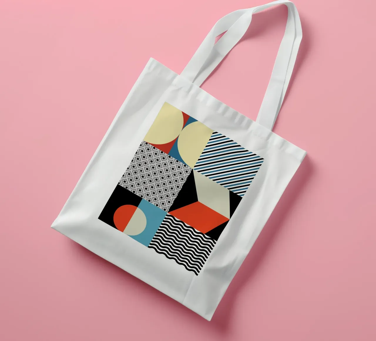 Retro Pattern Bizarre borsa in juta da Little Dean