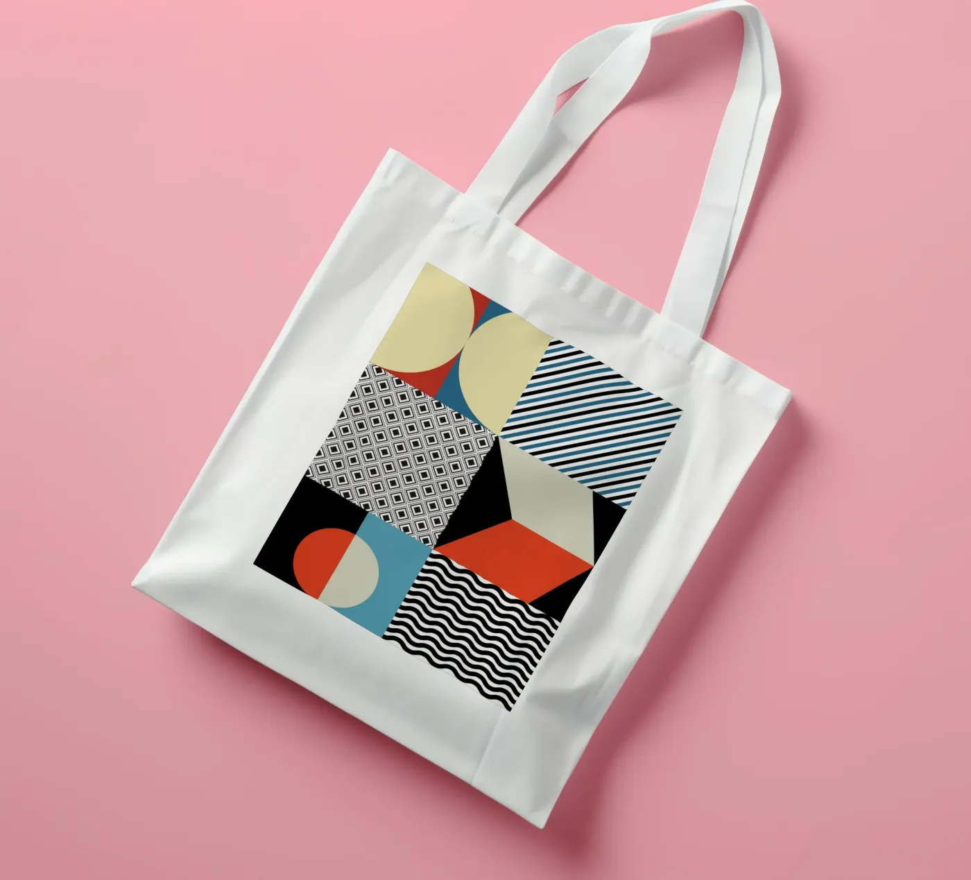 Retro Pattern Bizarre borsa in juta da Little Dean