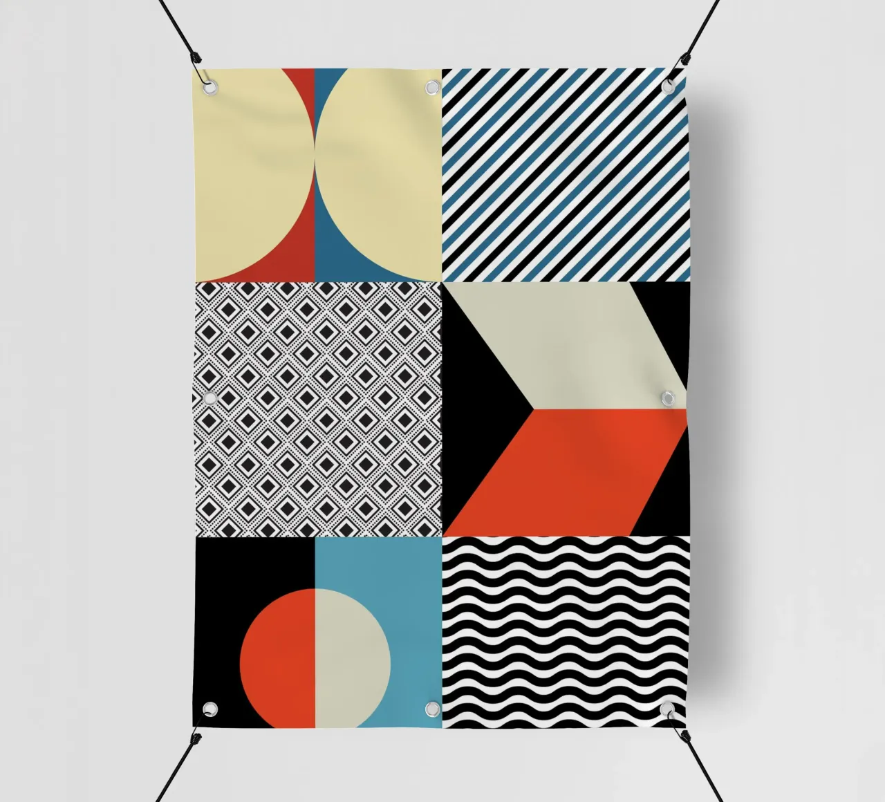 Retro Pattern Bizarre telo in pvc da Little Dean