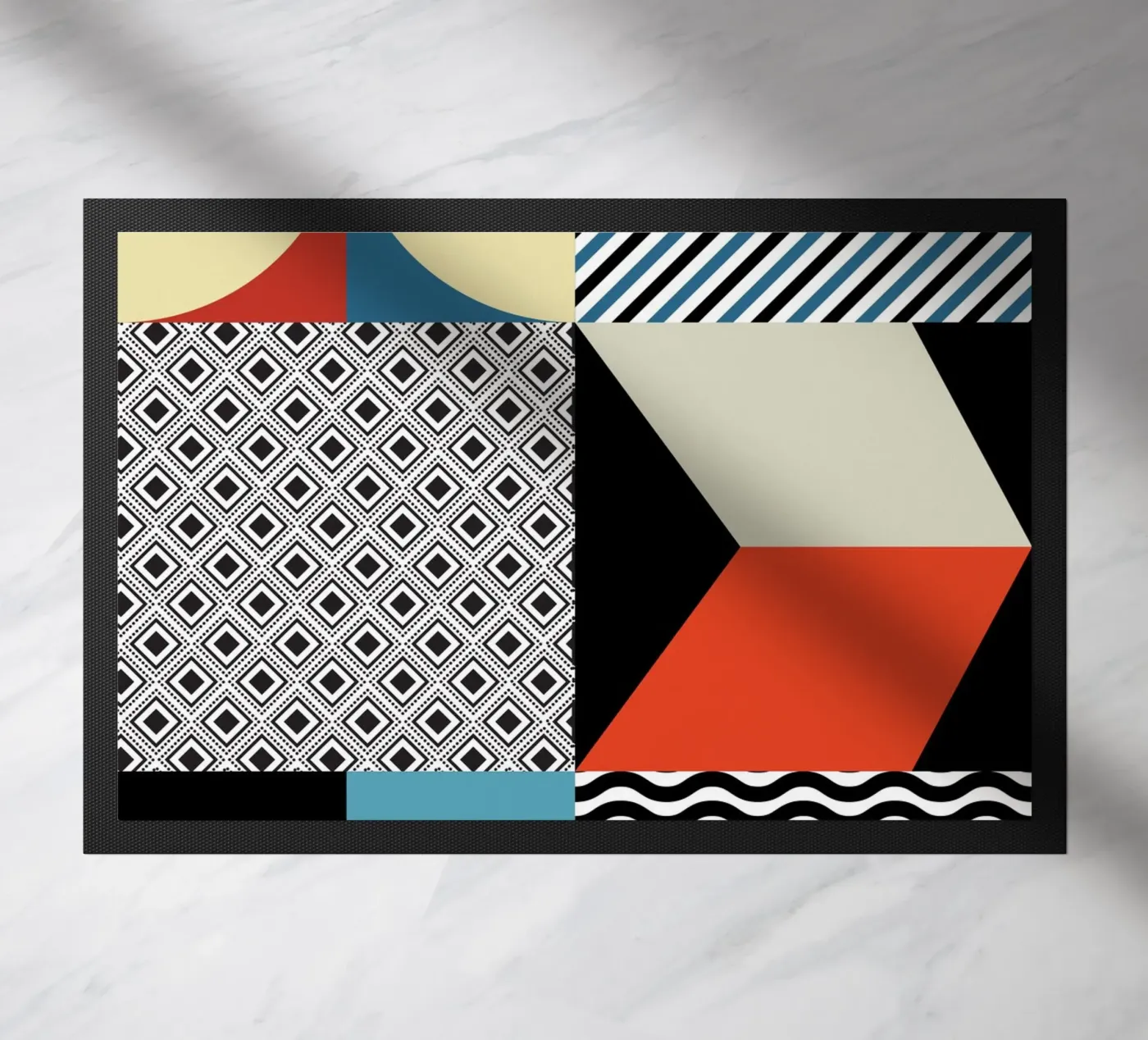 Retro Pattern Bizarre doormat by Little Dean