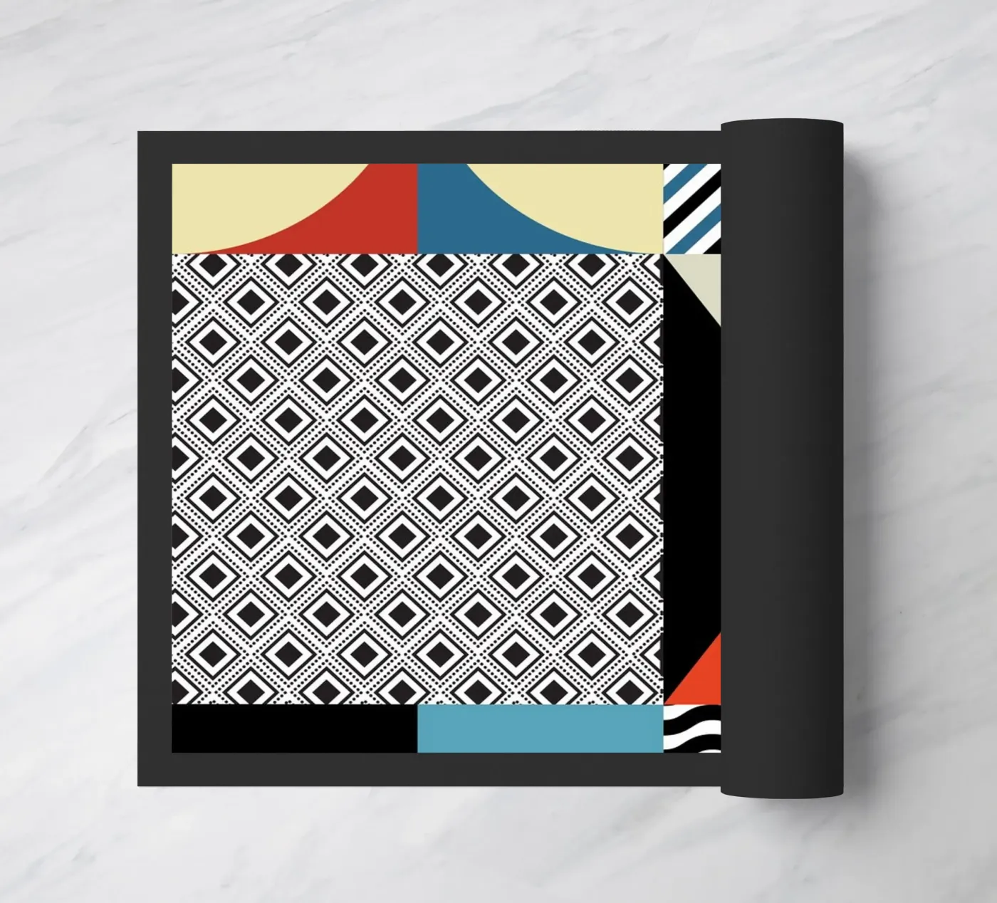 Retro Pattern Bizarre doormat by Little Dean