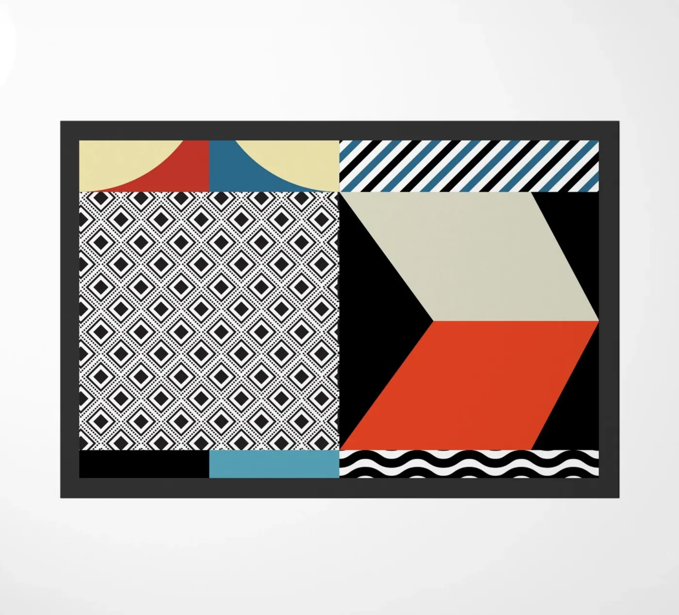 Retro Pattern Bizarre doormat by Little Dean