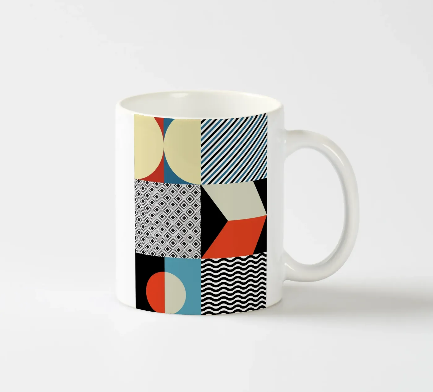 Retro Pattern Bizarre ceramic mug by Little Dean
