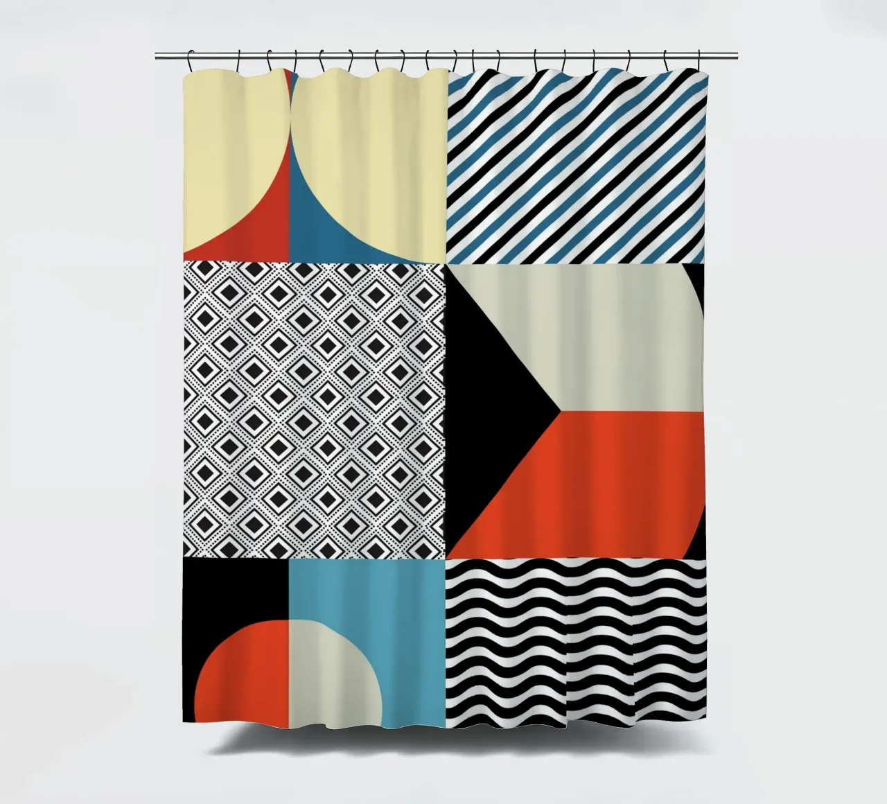 Retro Pattern Bizarre tenda da doccia da Little Dean