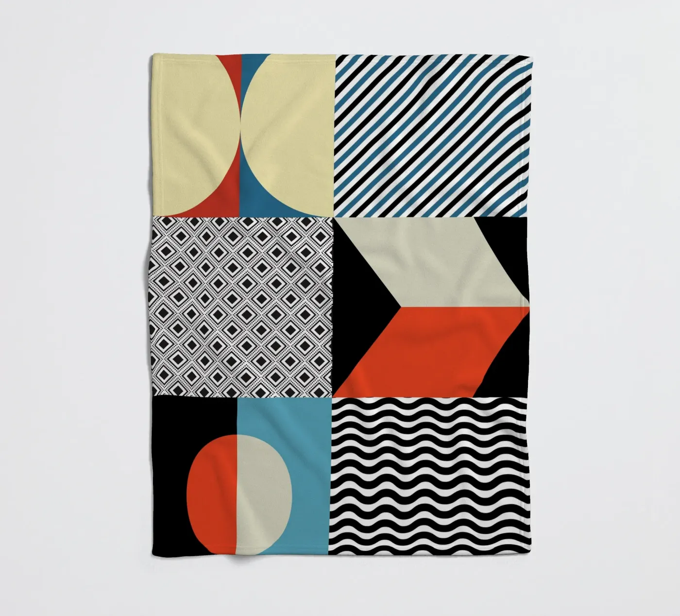 Retro Pattern Bizarre fleecedeken van Little Dean