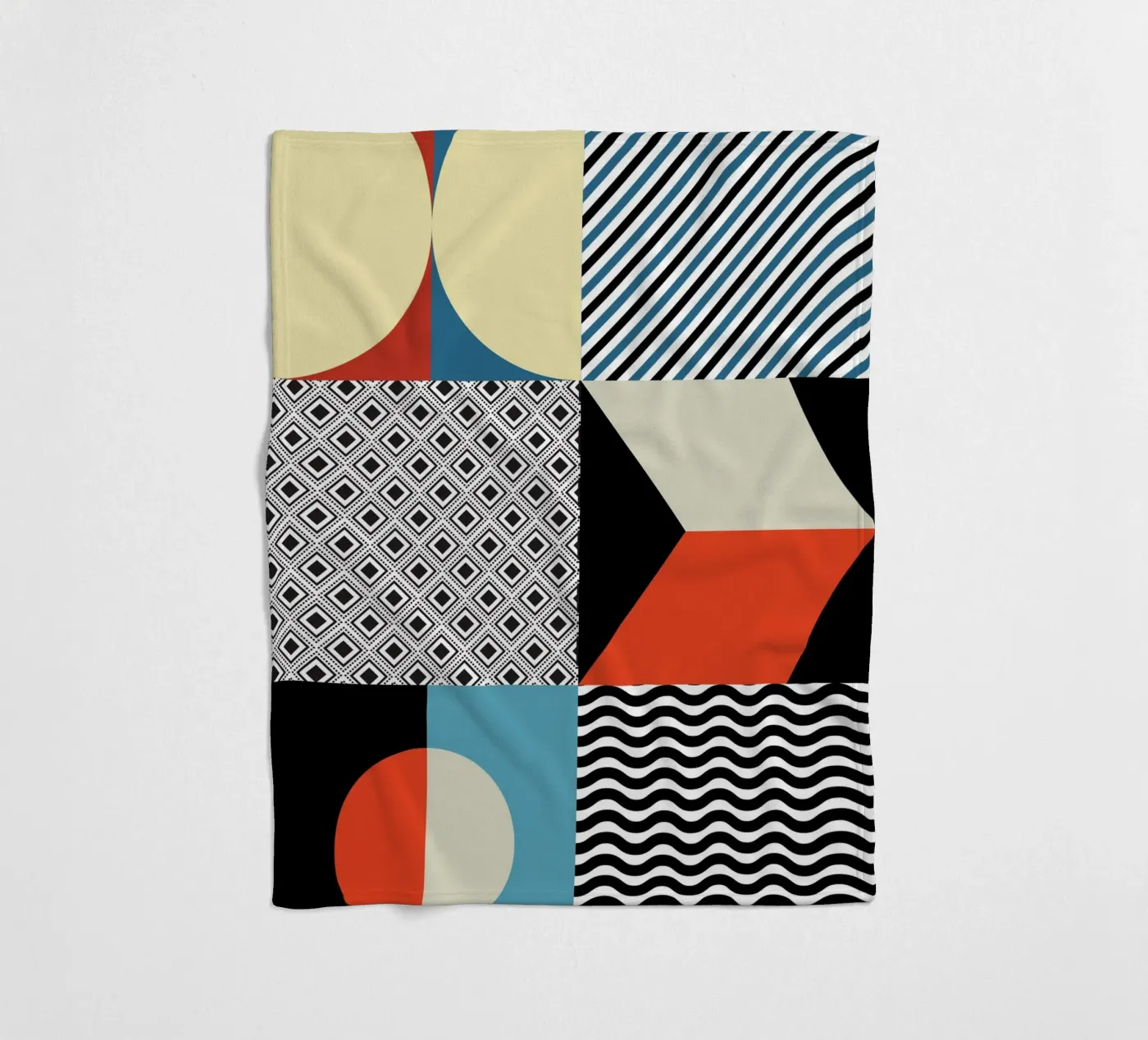 Retro Pattern Bizarre fleecedeken van Little Dean