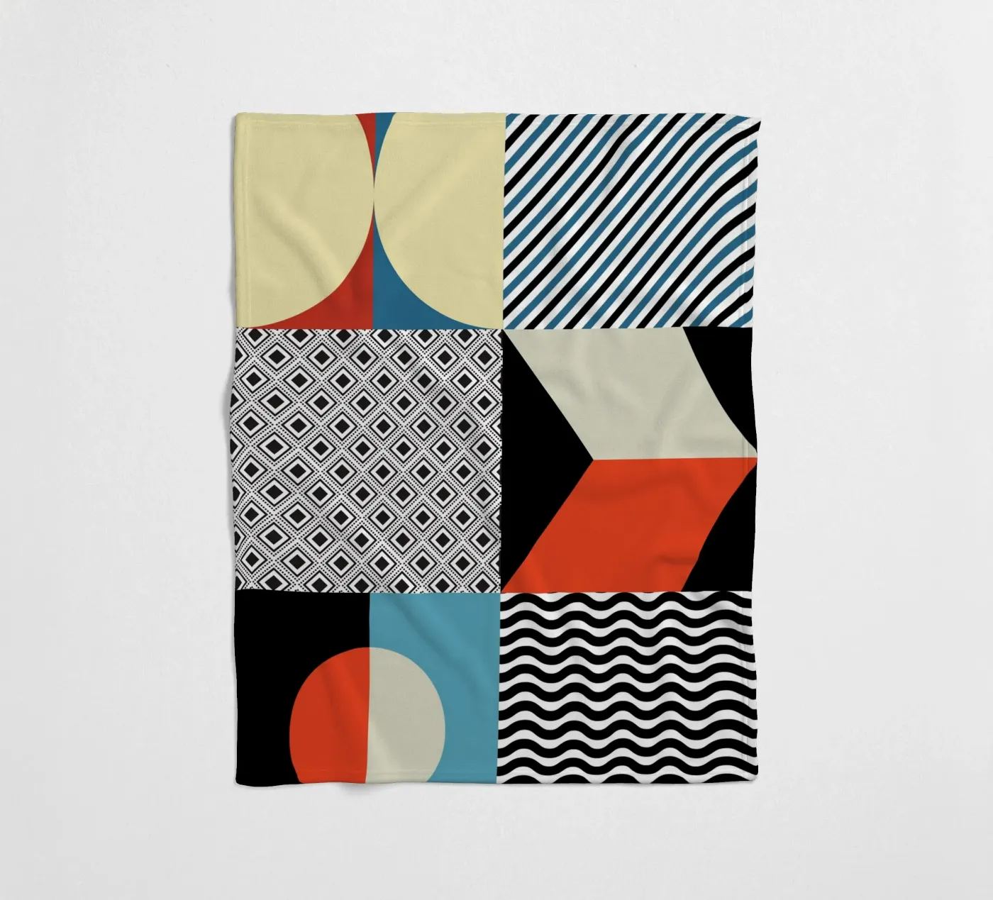 Retro patroon bizar fleecedeken van Little Dean