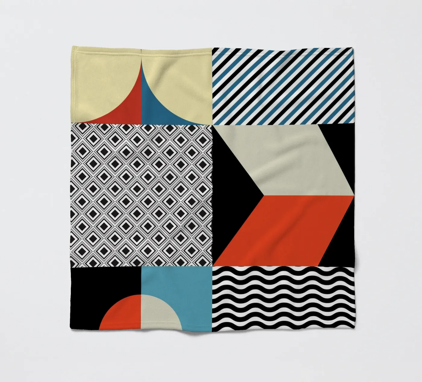 Retro Pattern Bizarre fleecedeken van Little Dean
