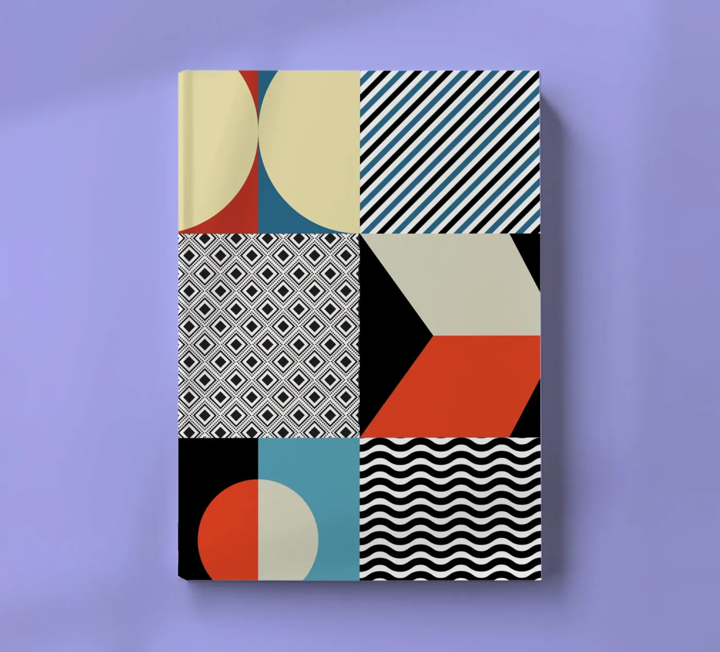 Retro Pattern Bizarre notebook by Little Dean