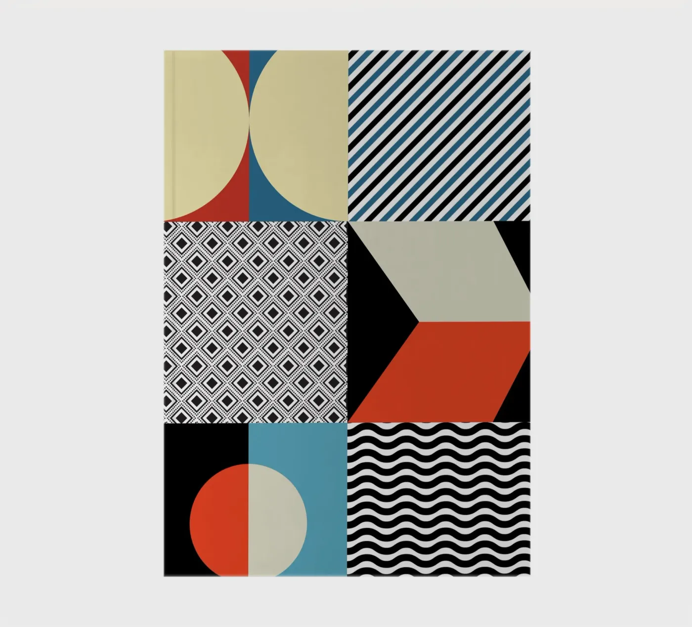 Retro Pattern Bizarre notebook by Little Dean