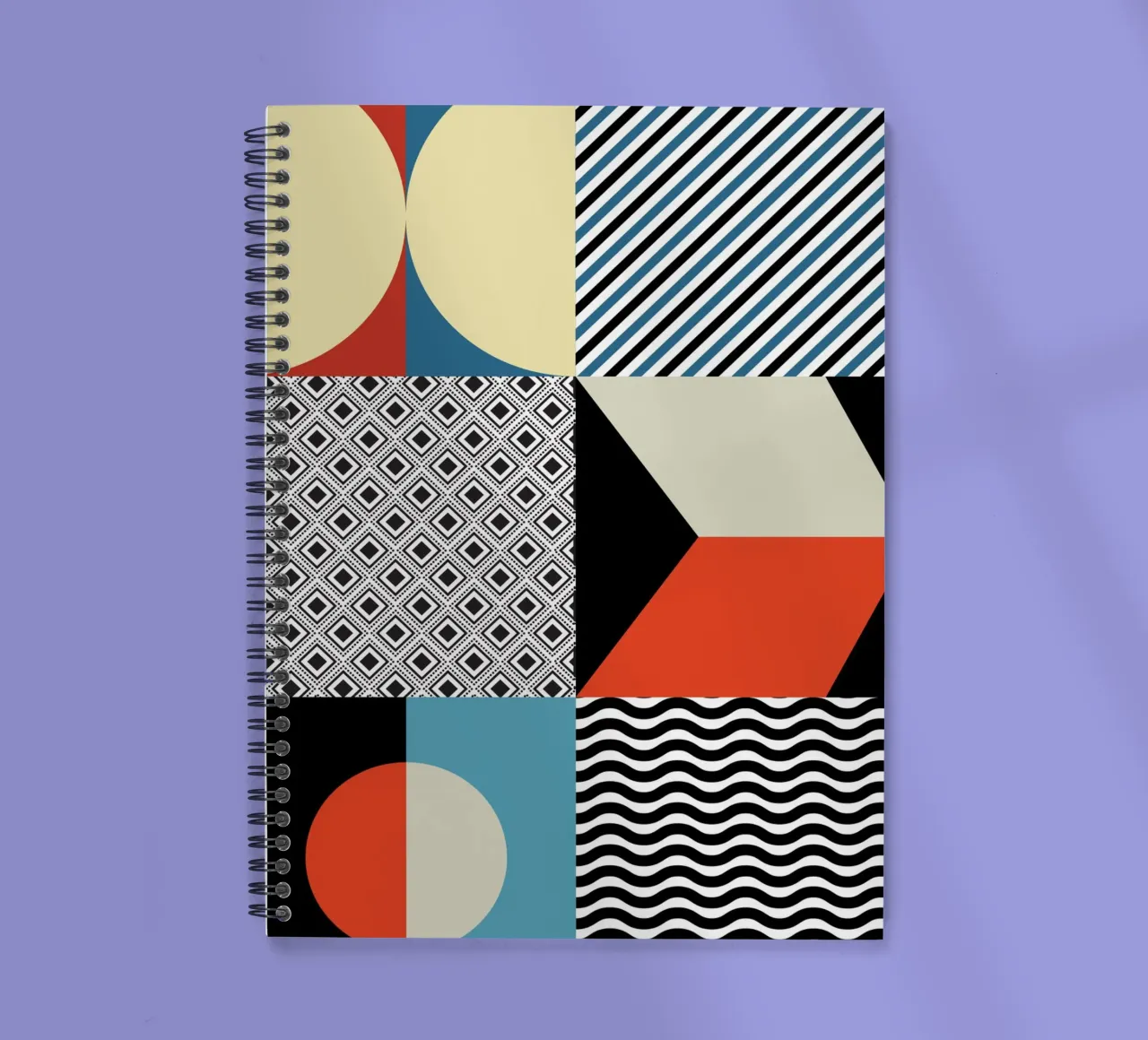 Retro Pattern Bizarre diario ad anelli da Little Dean