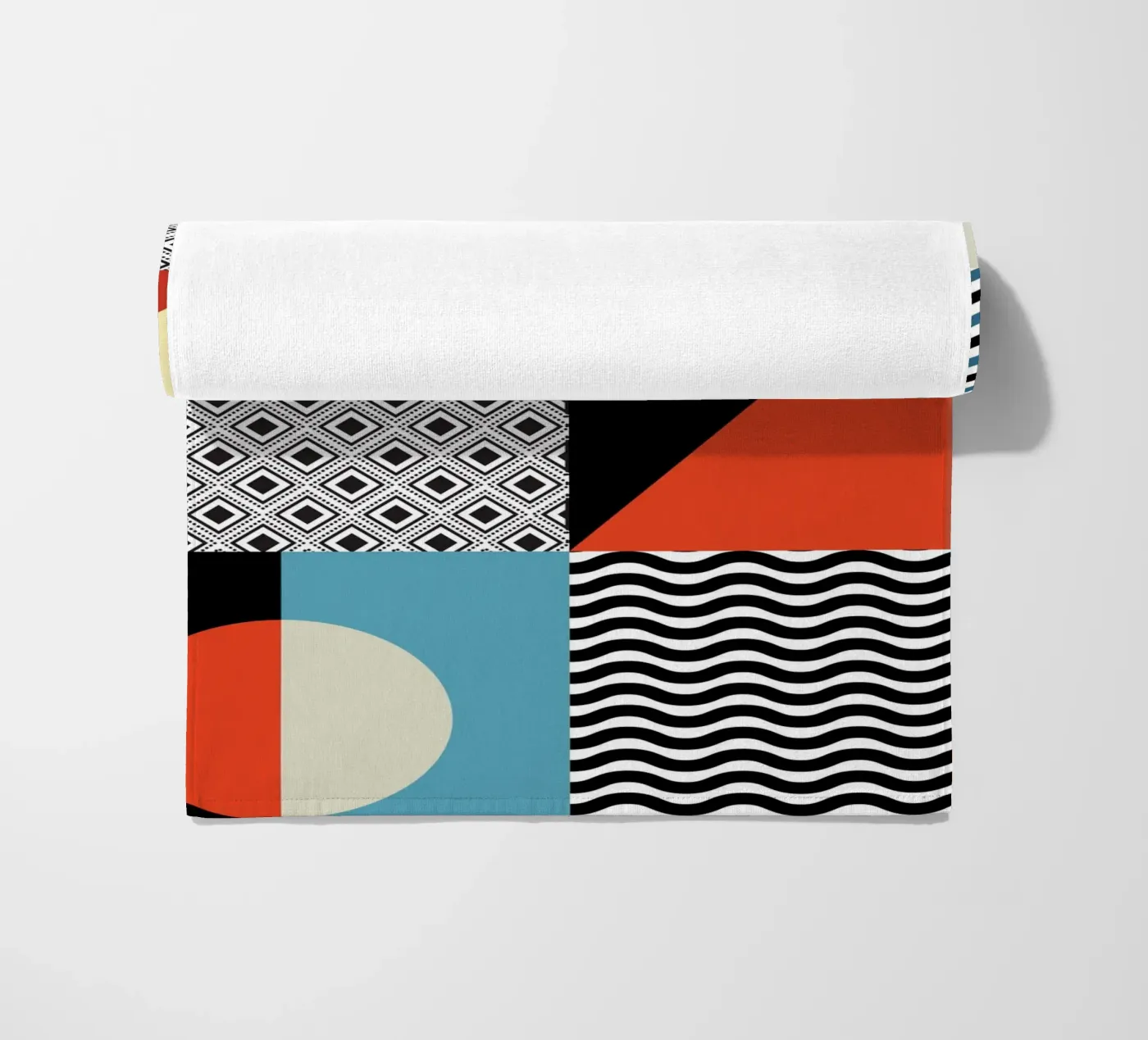 Retro Pattern Bizarre beach towel by Little Dean