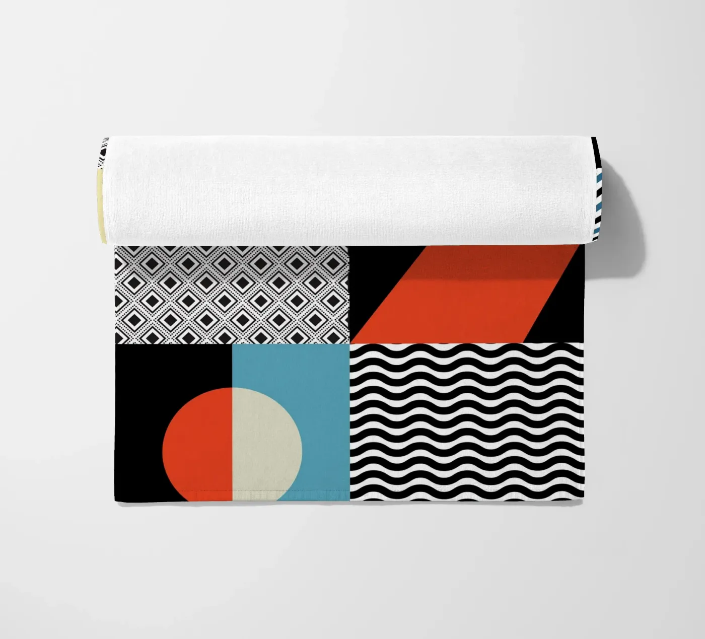 Retro Pattern Bizarre beach towel by Little Dean