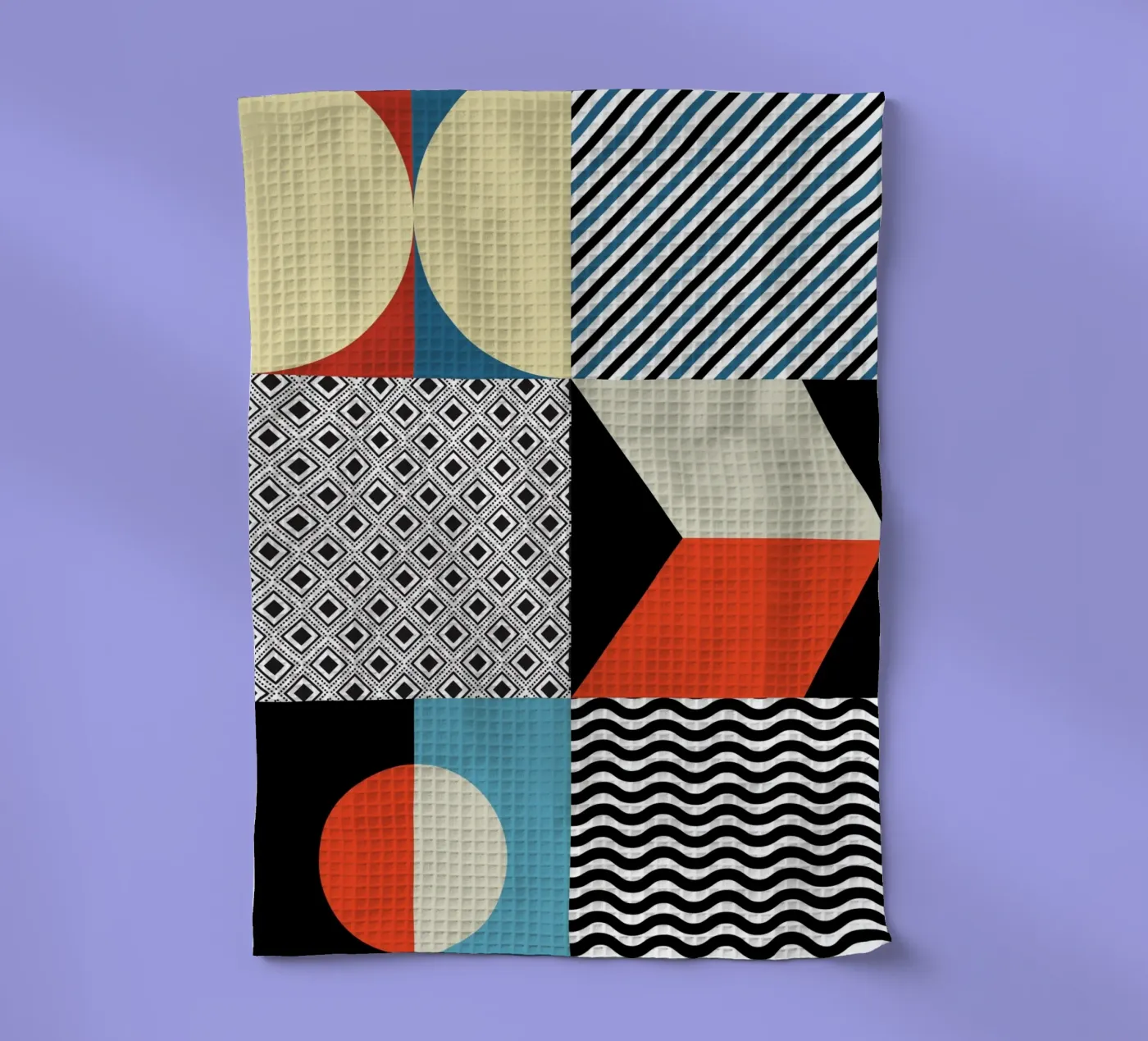 Retro Pattern Bizarre Geschirrtuch von Little Dean