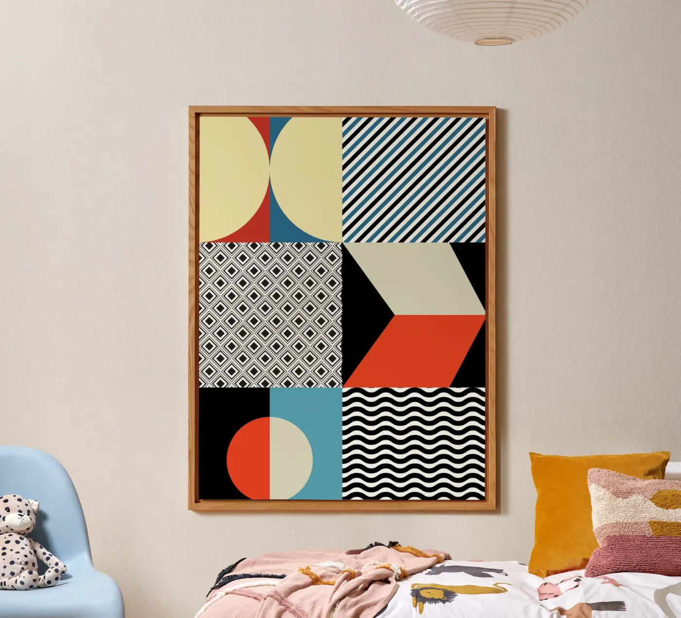 Retro Pattern Bizarre alu-dibond by Little Dean