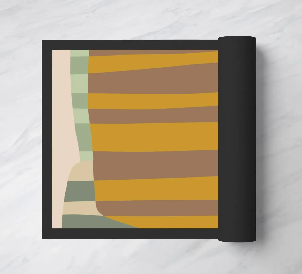 Stripe pattern layering doormat by Little Dean