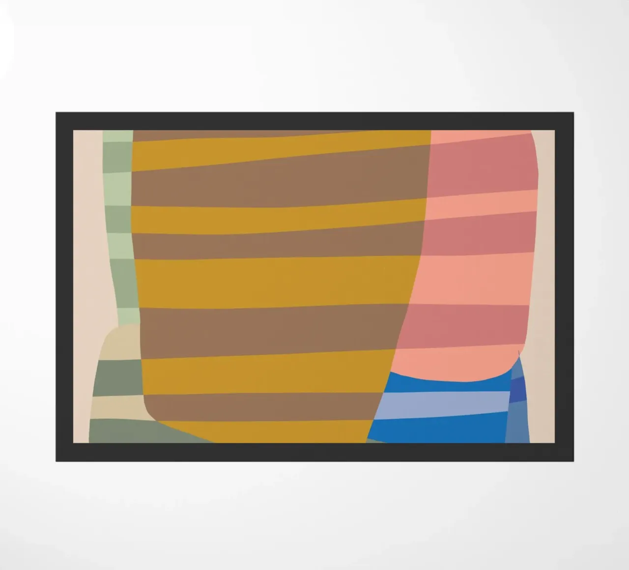 Stripe pattern layering doormat by Little Dean