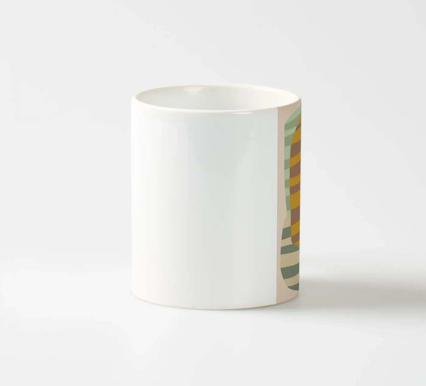 Stripe pattern layering ceramic mug by Little Dean