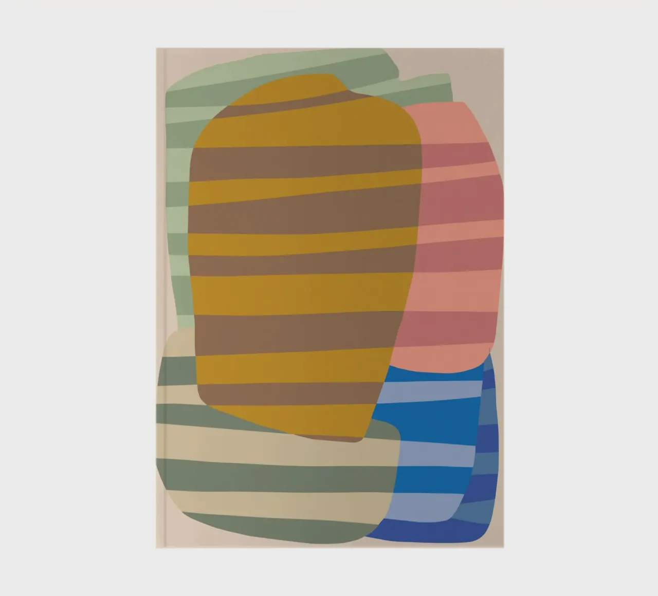 Stripe pattern layering notebook by Little Dean