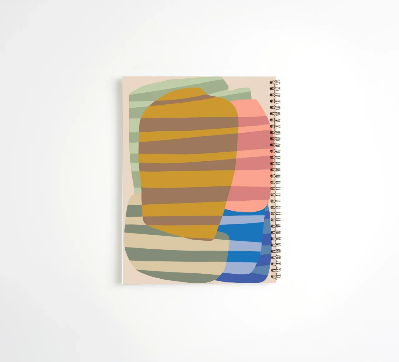 Stripe pattern layering spiral notebook by Little Dean