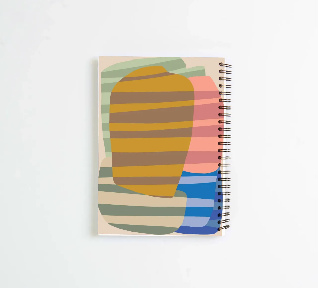 Stripe pattern layering spiral notebook by Little Dean
