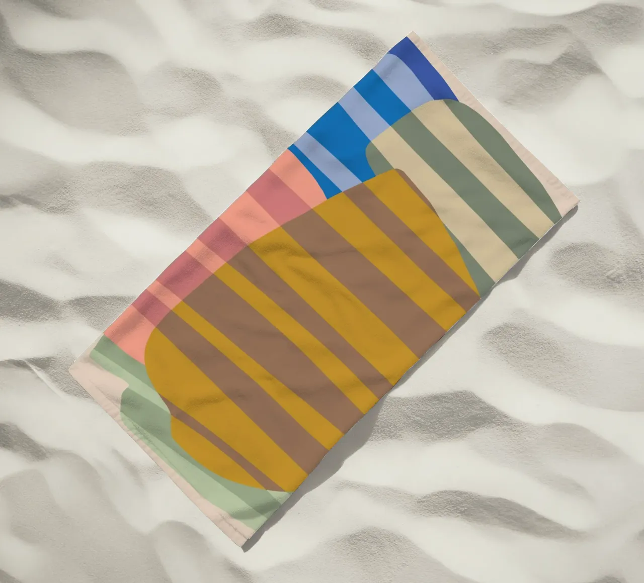 Stripe pattern layering beach towel by Little Dean