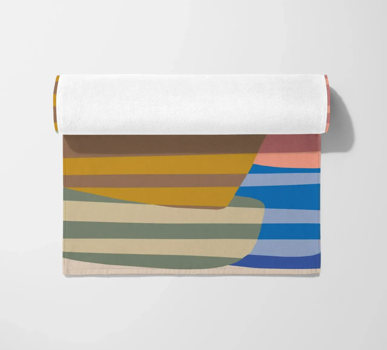 Stripe pattern layering beach towel by Little Dean