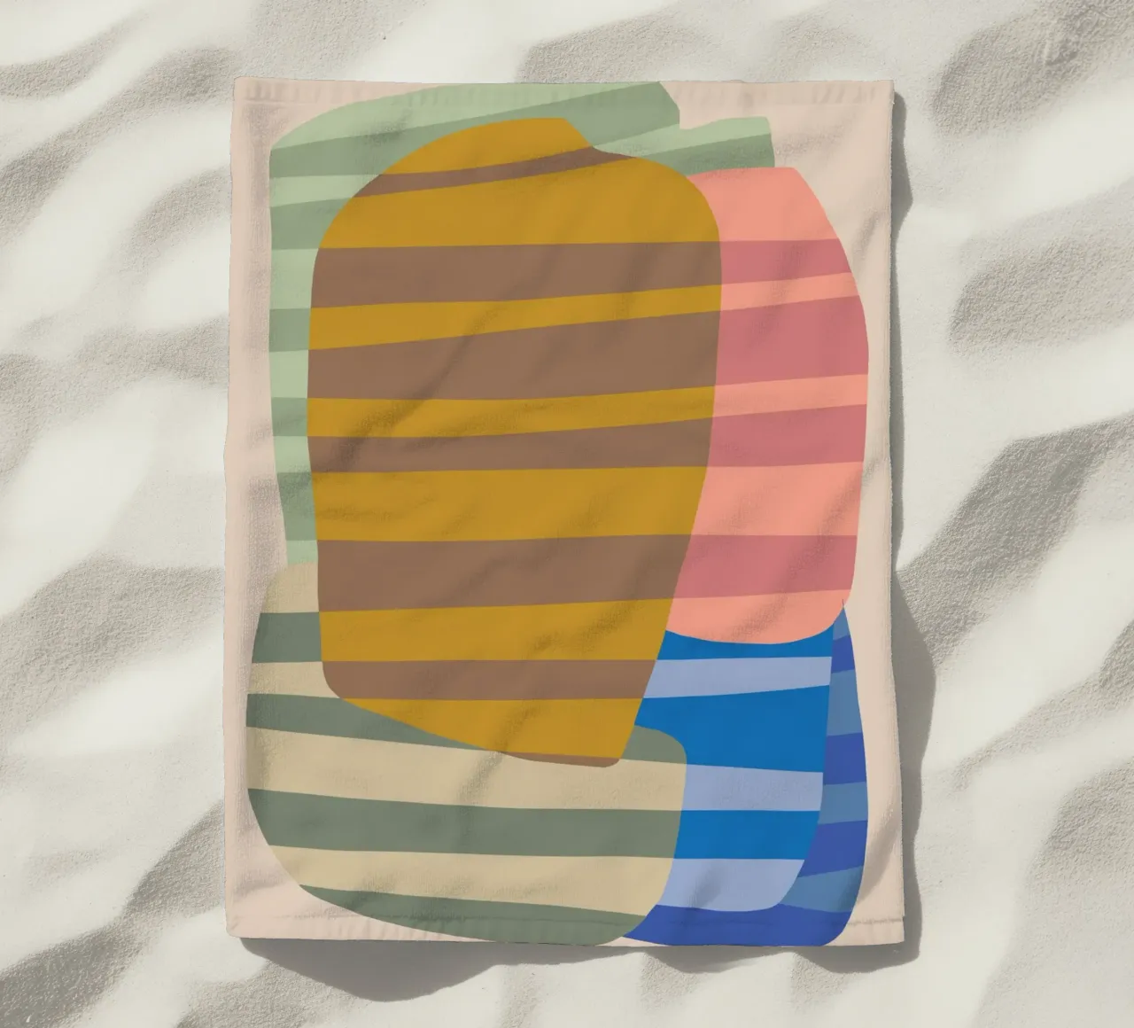 Stripe pattern layering beach towel by Little Dean