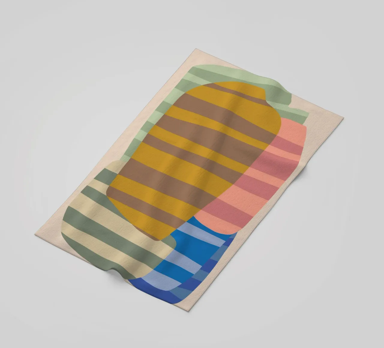 Stripe pattern layering beach towel by Little Dean